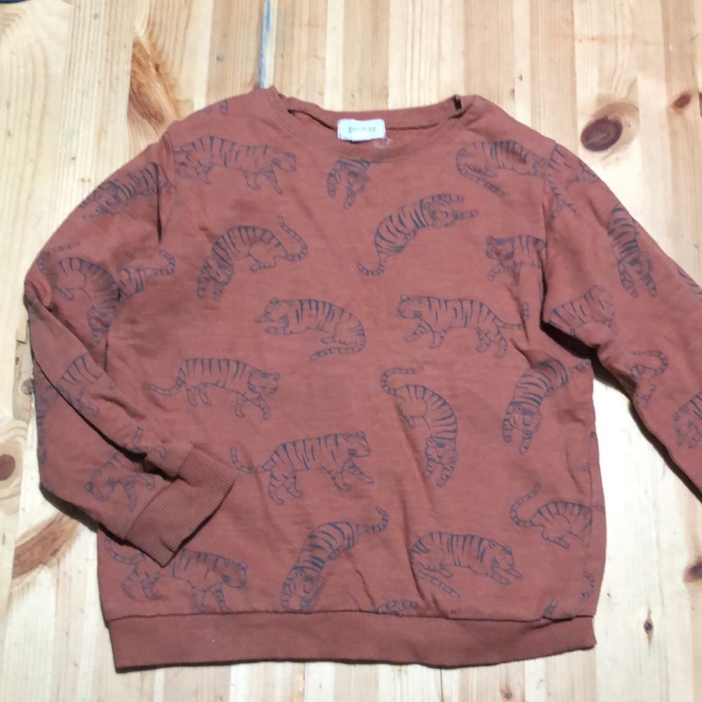 Newbie Organic cotton orange tiger sweatshirt